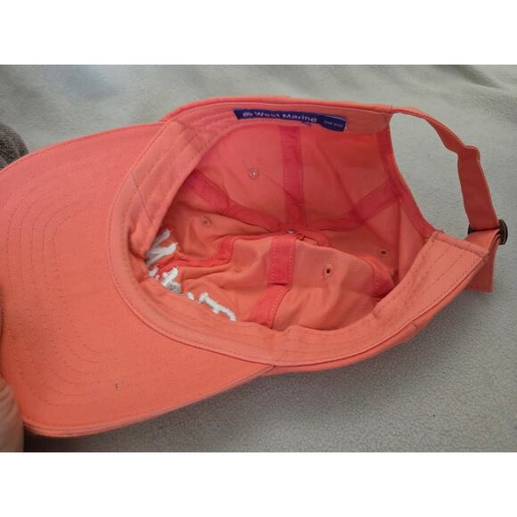 Embroidered First Mate Pink Hat Fishing Boating Lady Ponytail West Marine - Picture 6 of 7